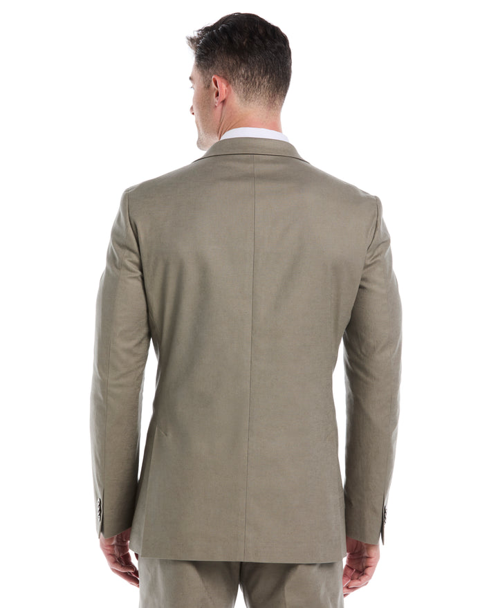 Linen Blend Sports Coat (Burnt Olive) 