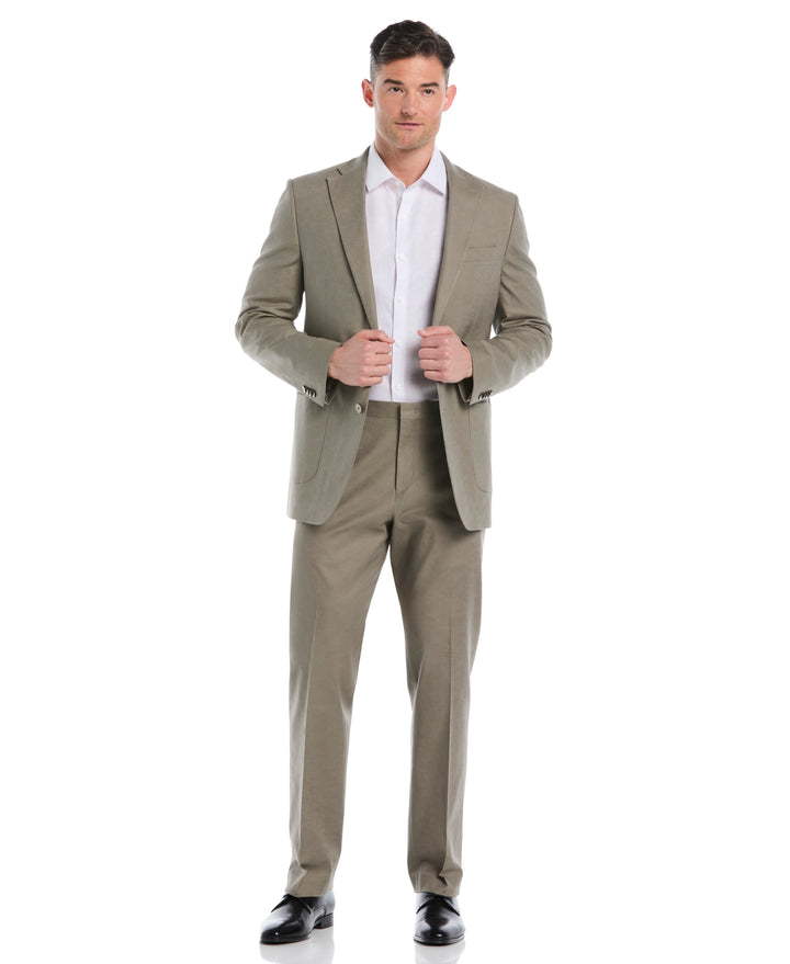 Linen Blend Sports Coat (Burnt Olive) 