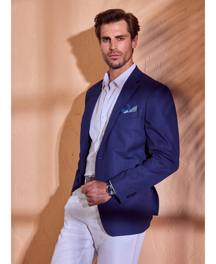 Linen Blend Sports Coat-Jackets-Cubavera