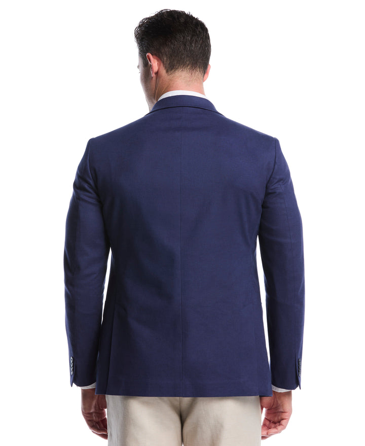 Linen Blend Sports Coat (Medieval Blue) 