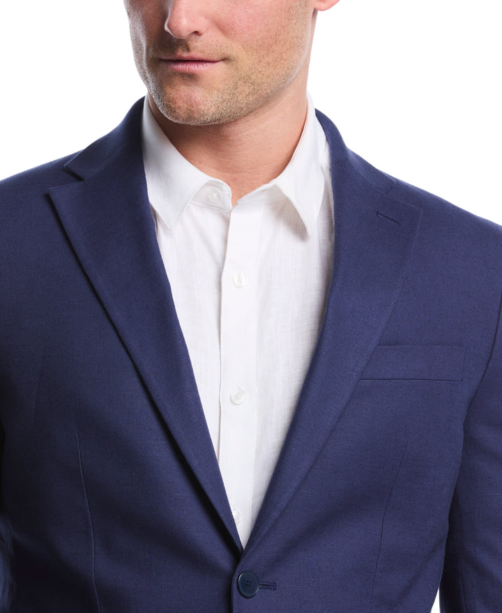 Linen Blend Sports Coat (Medieval Blue) 