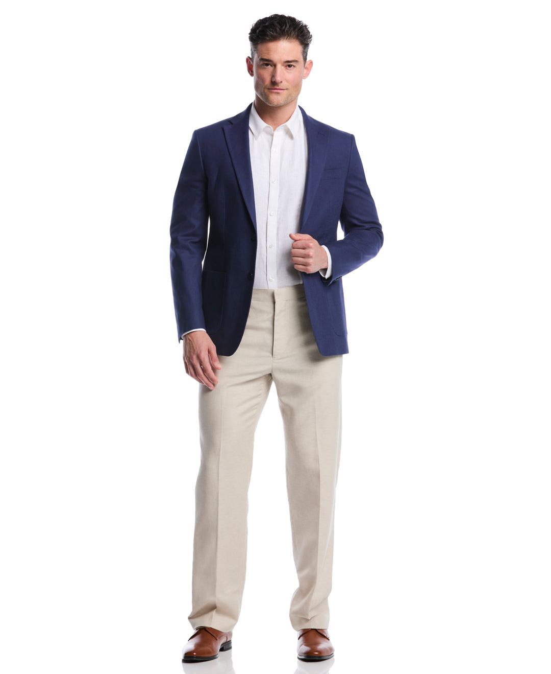 Linen Blend Sports Coat (Medieval Blue) 