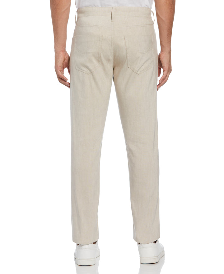 Linen-Blend Stretch 5-Pocket Pant (Natural Linen) 