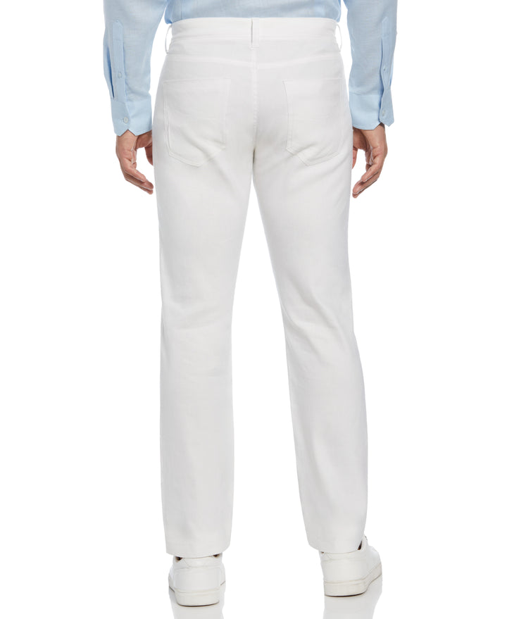 Linen-Blend Stretch 5-Pocket Pant (Brilliant White) 