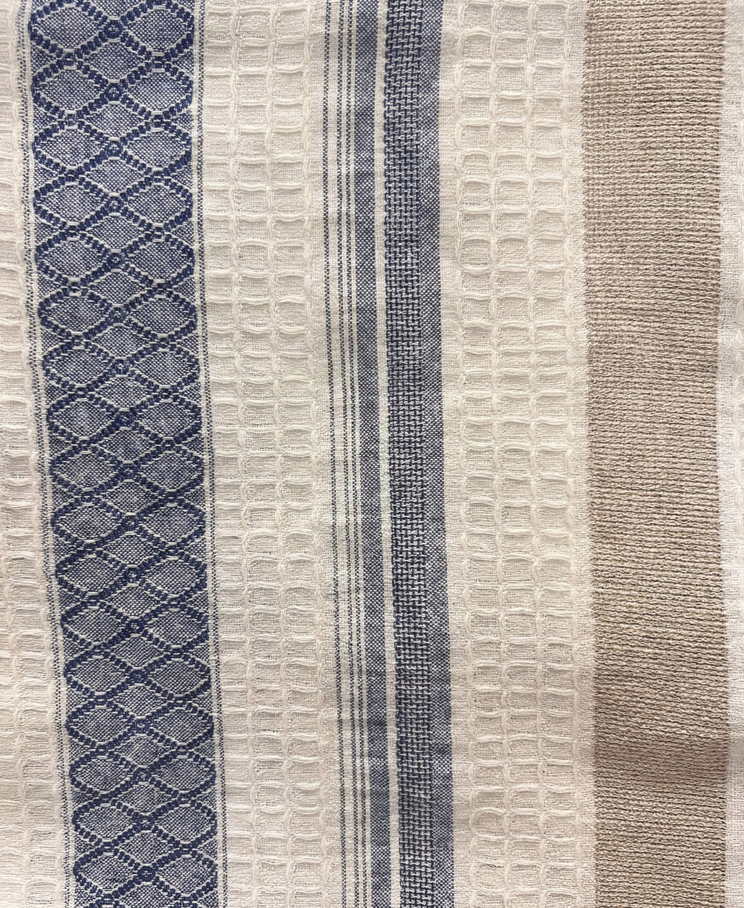 Linen Blend Striped Dobby Shirt (Egret) 