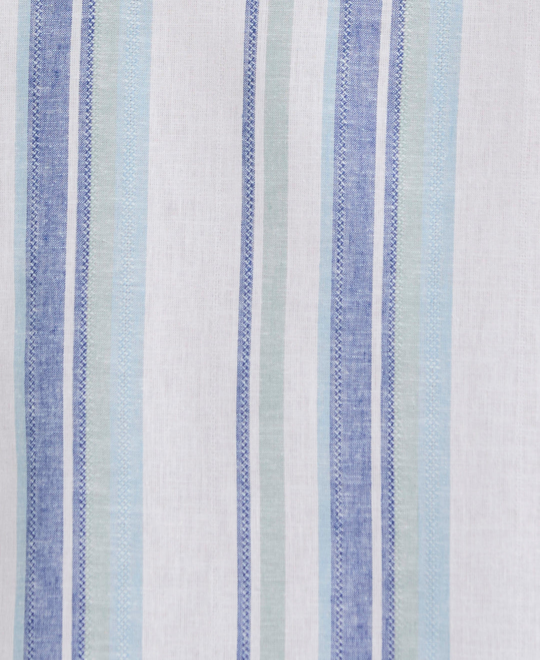 Linen Blend Striped Panel Shirt (Forget Me Not) 