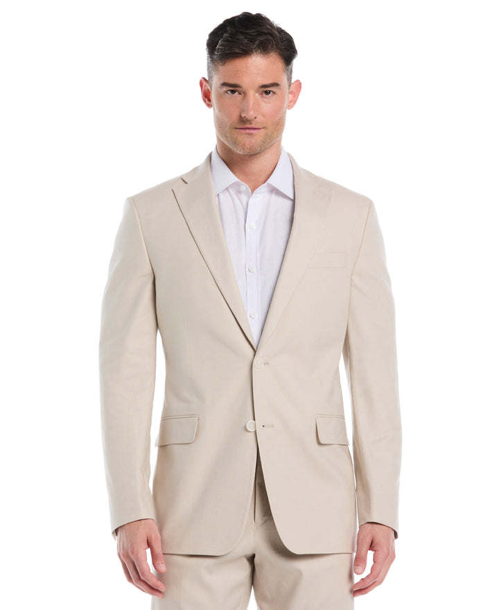 Linen Blend Suit Jacket (Beige) 