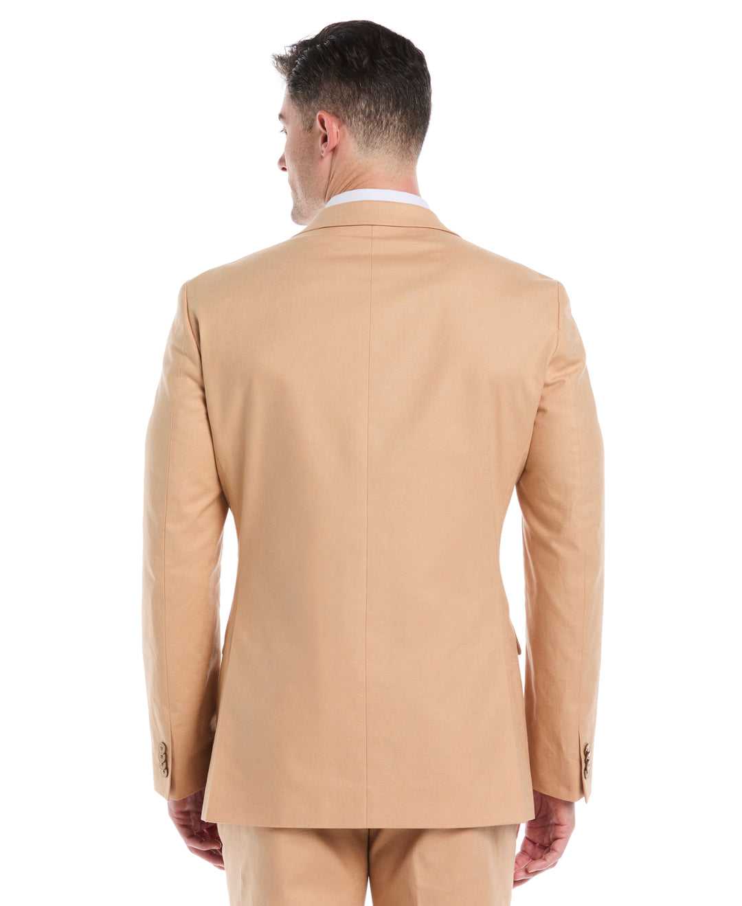 Linen Blend Suit Jacket (Camel) 