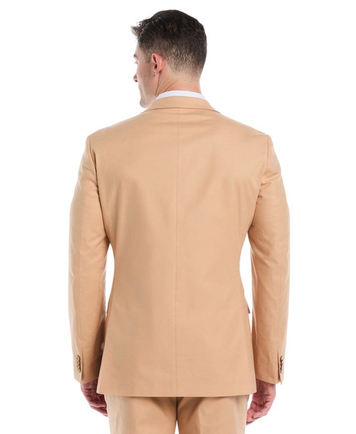 Linen Blend Suit Jacket (Camel) 