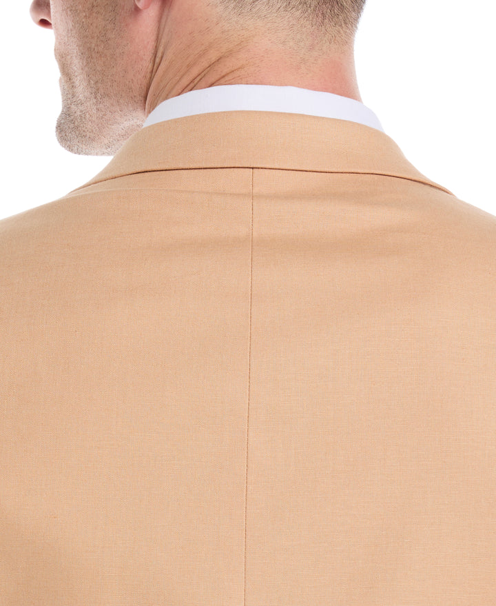 Linen Blend Suit Jacket (Camel) 
