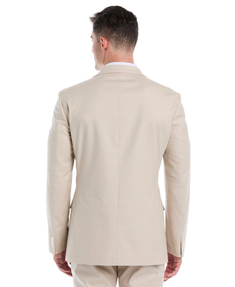 Linen Blend Suit Jacket (Beige) 