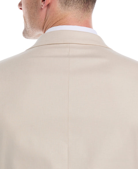 Linen Blend Suit Jacket (Beige) 