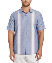 Linen Blend Textured Panel Shirt (Limoges) 