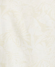 Linen Blend Tonal Multi Leaf Print Shirt (Bleached Sand) 