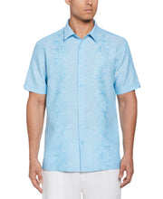 Linen Blend Tropical Embroidery Panel Shirt (Swim Cap) 