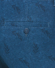 Linen Blend Tropical Leaf Print Short (Titan) 