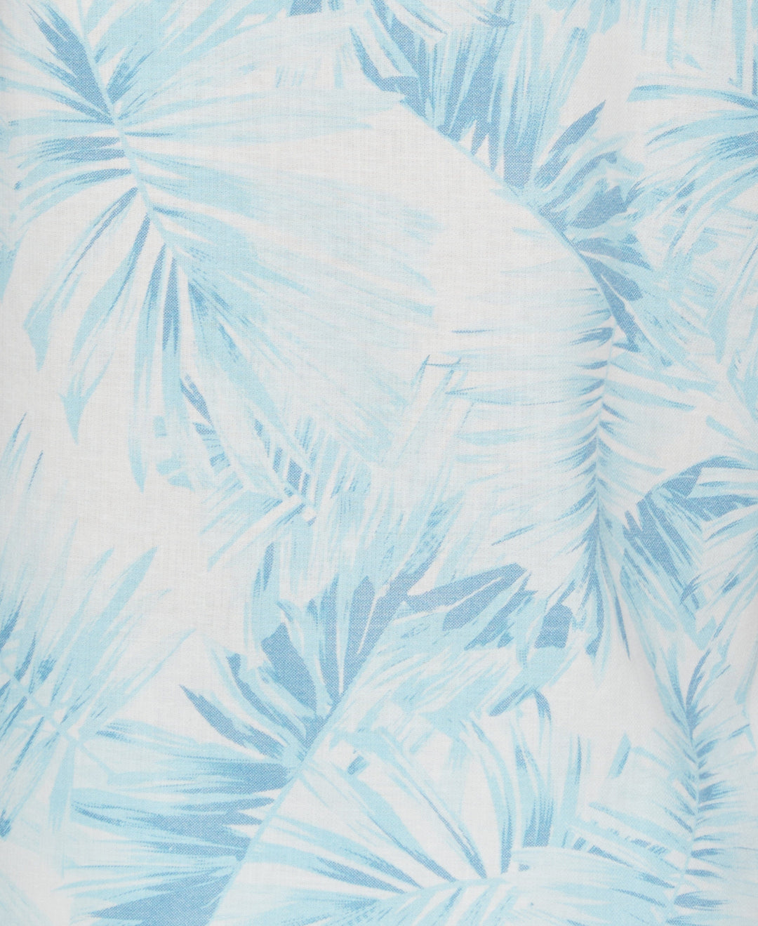 Linen Blend Tropical Palm Print Shirt (Aqua Esque) 