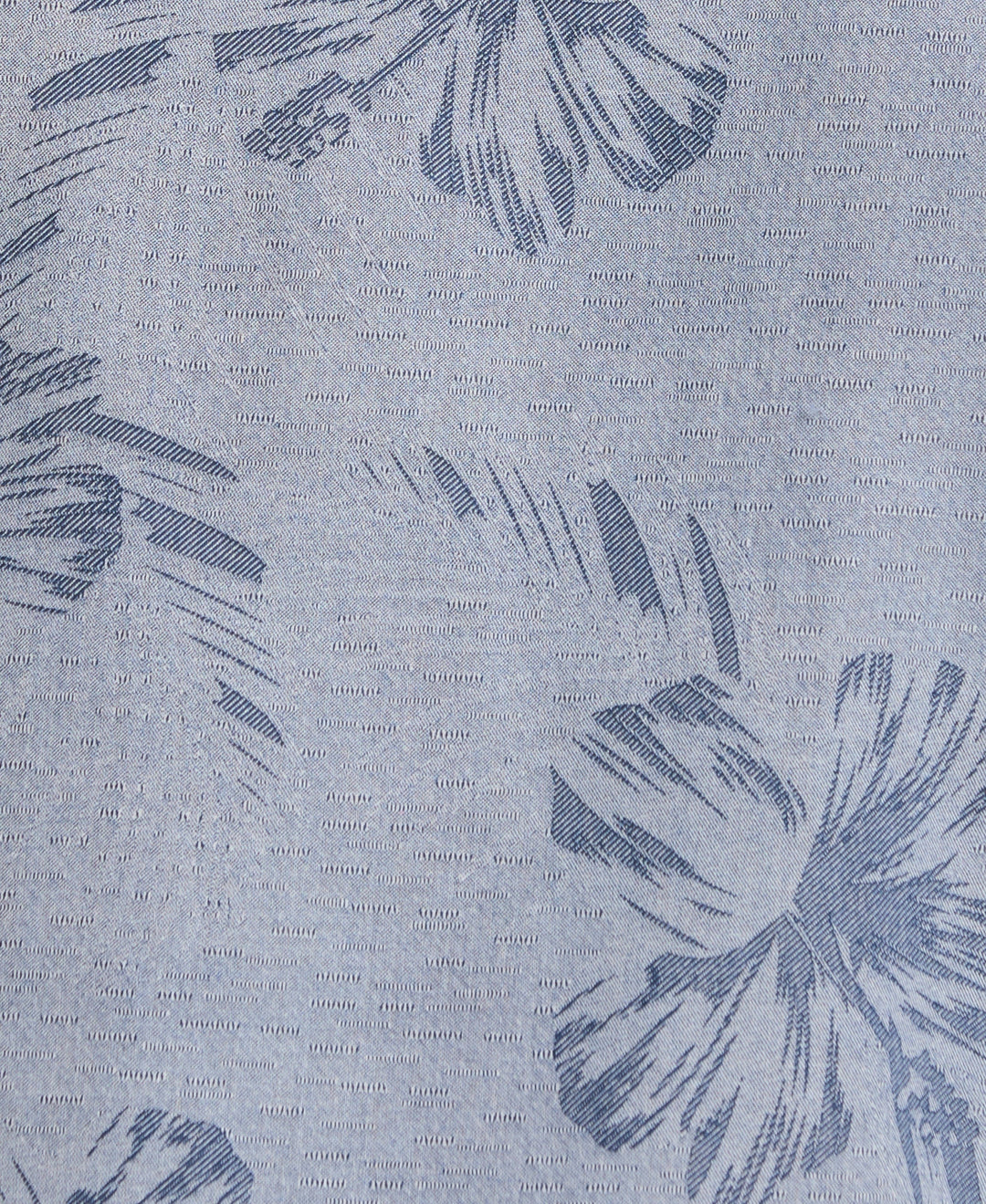 Men's Linen Blend Tropical Print Shirt (Ensign Blue) 
