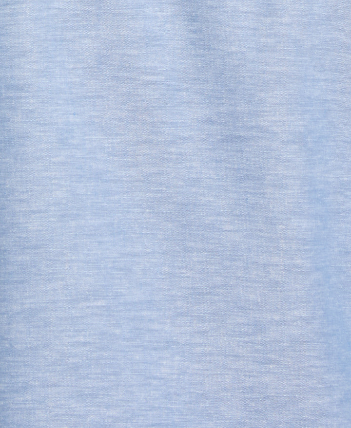 Linen Blend Tuck Panel Shirt (Parisian Blue) 