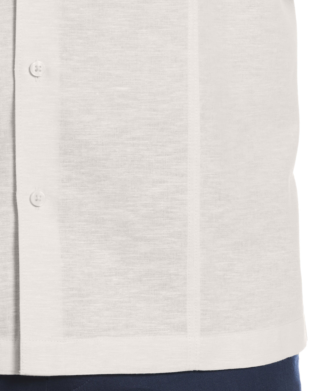 Linen Blend Tuck Panel Shirt (Egret) 