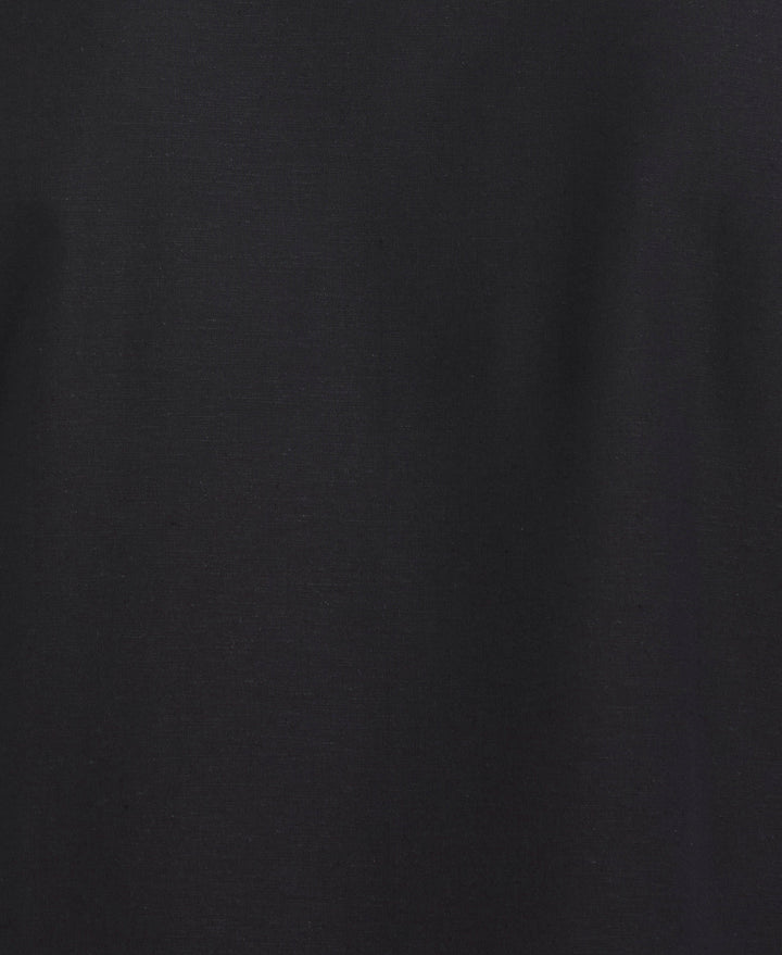 Linen Blend Yarn Dye Panel Shirt (Jet Black) 