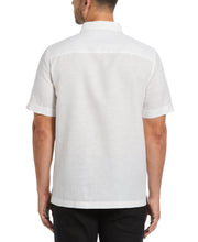 Linen Blend Yarn Dyed Panel Shirt (Brilliant White) 