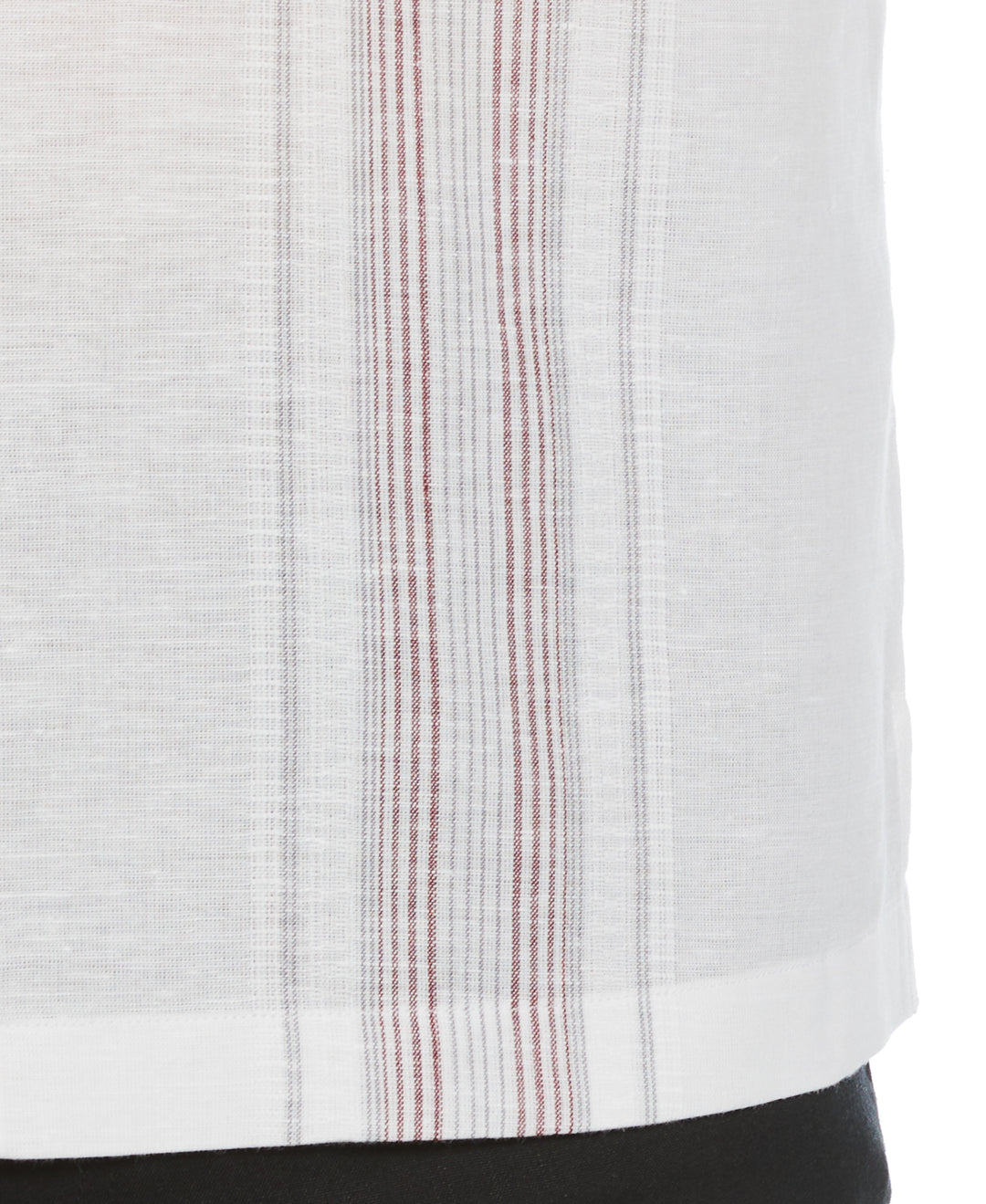 Big & Tall Linen Blend Yarn Dyed Panel Shirt (Brilliant White) 