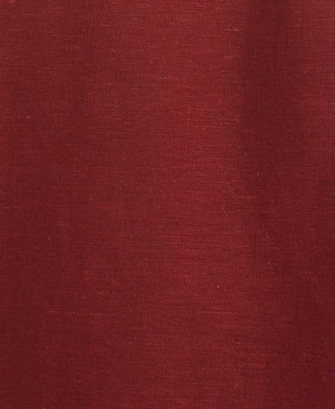 Linen Blend Yarn Dyed Panel Shirt (Cabernet) 