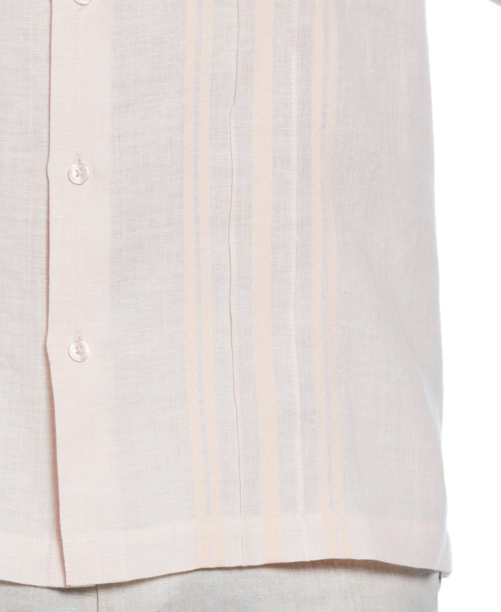 Linen Guayabera Shirt (Tropical Peach) 