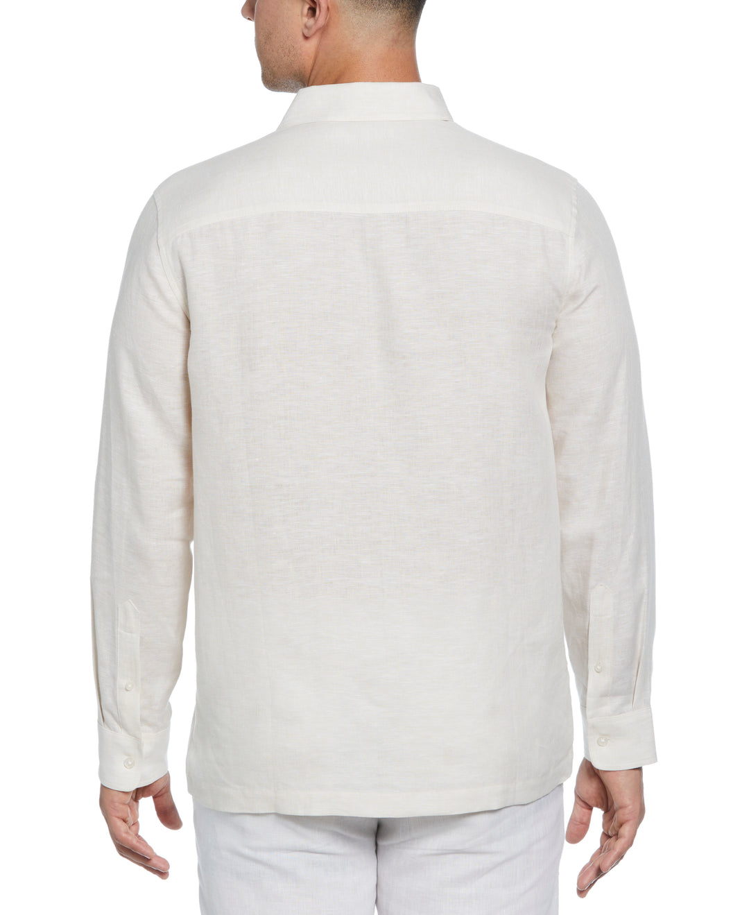 Linen Guayabera Shirt (Whitecap Gray) 