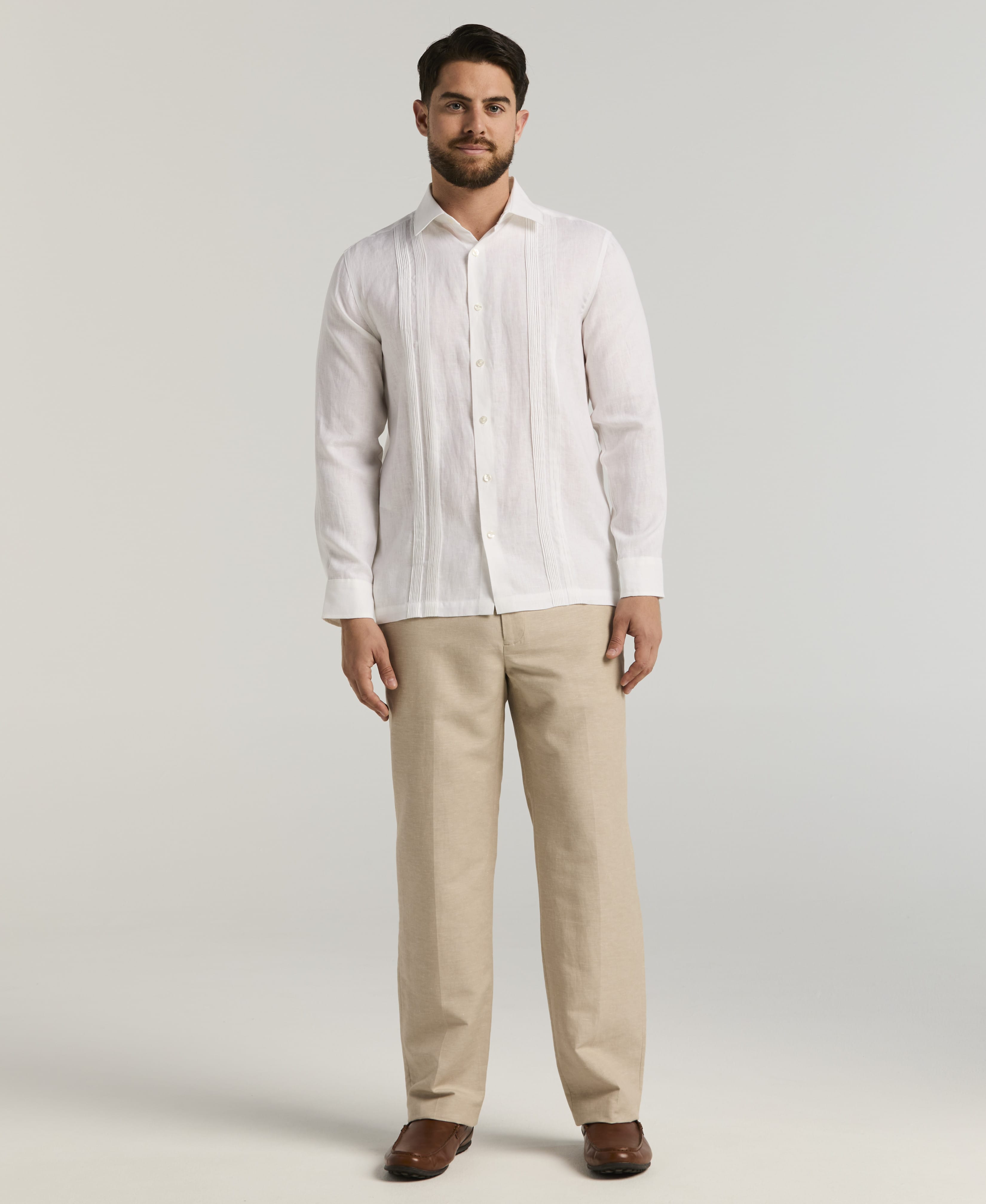 Linen Multi Pintuck Guayabera Shirt – Cubavera