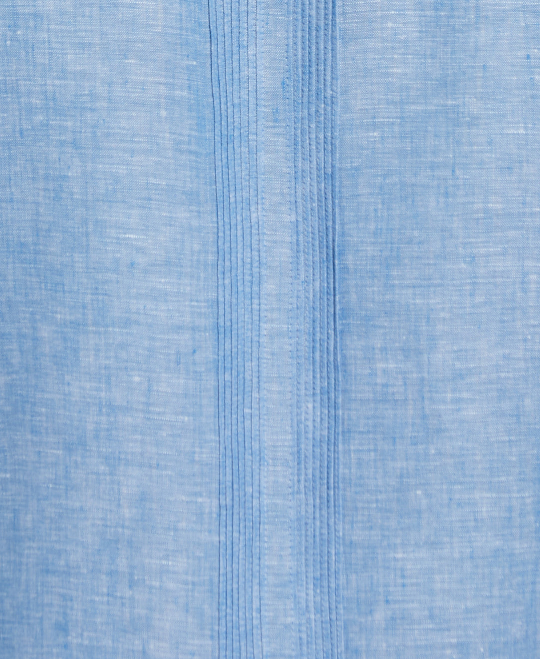 Linen Multi-Tuck Guayabera Shirt (Parisian Blue) 