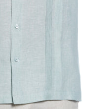 Linen Multi-Tuck Guayabera Shirt (Blue Surf) 