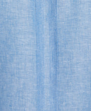 Linen Multi-Tuck Guayabera Shirt (Parisian Blue) 