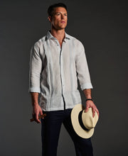 Linen Multi-Tuck Guayabera Shirt-Guayaberas-Cubavera Collection