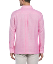 Linen Multi-Tuck Guayabera Shirt (Strawberry Moon) 