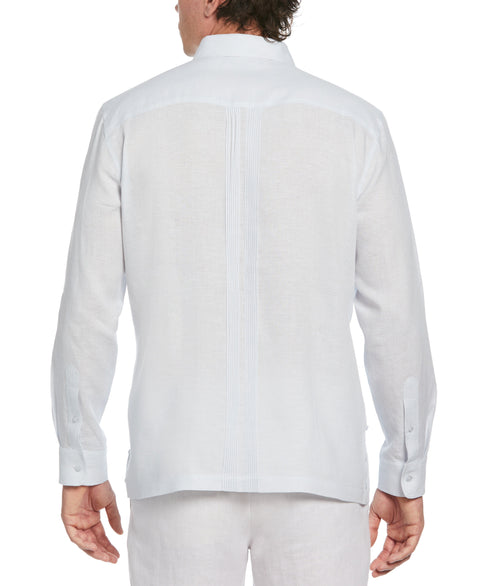 Linen Multi-Tuck Guayabera Shirt (Ballad Blue) 