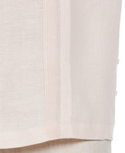 Linen Multi-Tuck Guayabera Shirt (Peach Whip) 