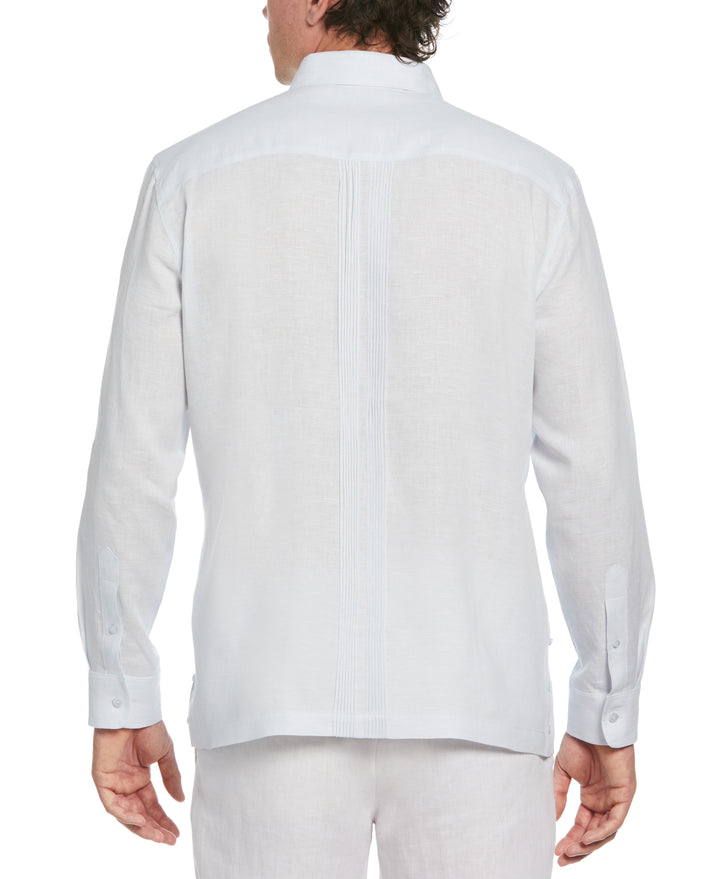 Linen Multi-Tuck Guayabera Shirt (Ballad Blue) 