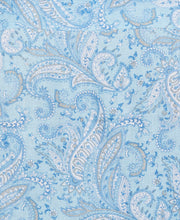 Long Sleeve Linen Allover Paisley Printed Shirt (Dream Blue) 