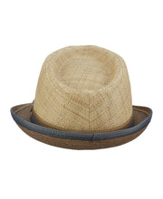 Matte Raffia Fedora With Paper Braid Brim-Hats-Cubavera