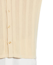 Mesh Stripe Coatfront Sweater (Bleached Sand) 