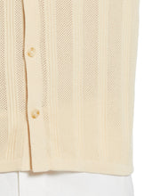 Mesh Stripe Coatfront Sweater (Bleached Sand) 
