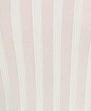 Mesh Stripe Short Sleeve Sweater (Egret) 