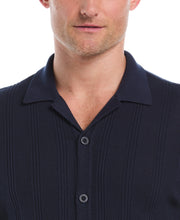 Mesh Stripe Short Sleeve Sweater (Dress Blues) 