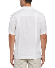 Miami Dolphins Logo Linen Short Sleeve 4 Pocket Guayabera (Bright White) 