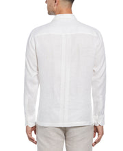 Modern Linen Multi Pintuck Guayabera Shirt (Brilliant White) 