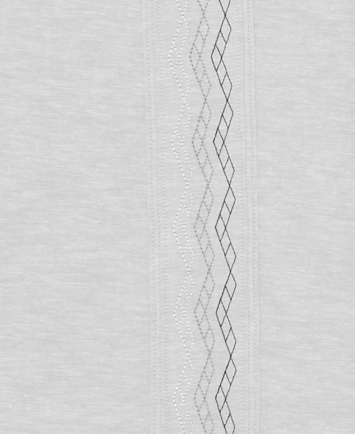 Linen Blend Multi-Tuck Embroidered Guayabera Shirt (Ultimate Gray) 