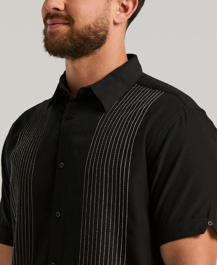 Ombre Texture Shirt (Jet Black) 