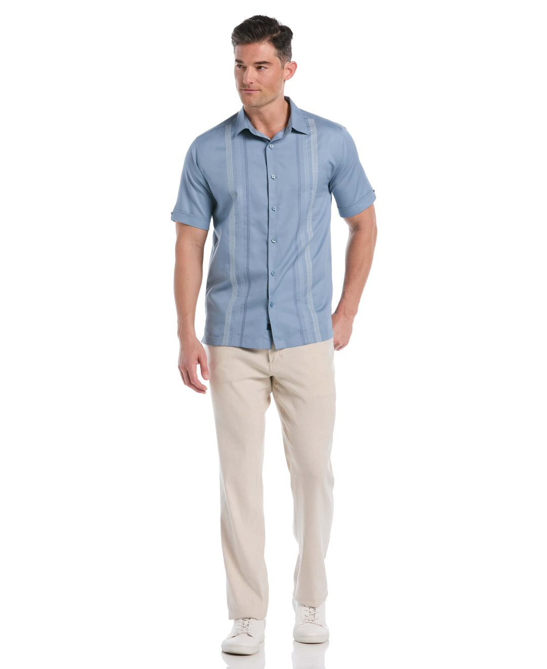 Ombre Embroidery Panel Shirt (Windward Blue) 